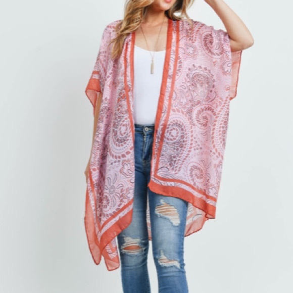 Paisley Print Boho Kimono - Picture 8 of 10